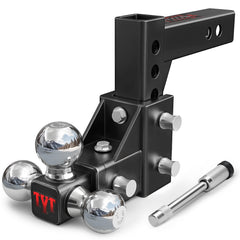 TYT front view of tri-ball mount showing all three ball sizes and robust construction
