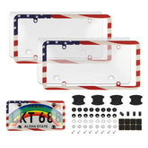 Tzuoen front view clear license plate cover protecting plate edges
