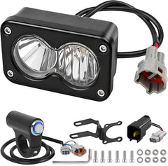 UAOPL front view showing complete headlight kit and quick-install benefit