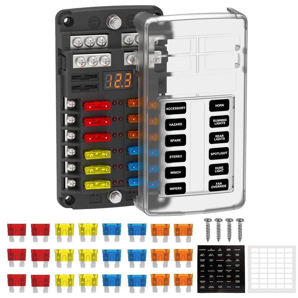 UCkasayfy front view showing compact fuse block and organized layout for clear protection