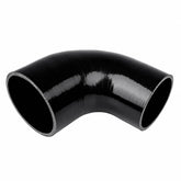 Ucreative front view of 90 degree silicone elbow showing fit and shape for space-saving installs