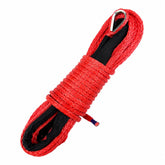 Ucreative red winch rope front view showing compact coil and vibrant color for visibility