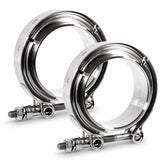 Ucreative front view of 3.0" V-band clamp pack showing durable stainless construction and quick install benefit
