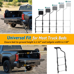 UIABOPZ side profile mounted on tailgate demonstrating secure, accessible reach