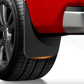Uilffur front left mud flap installed shows clean factory fit and protection