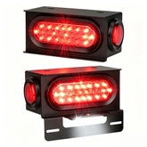 ULITECO front view of two weld-on steel light boxes showing organized mounting and protection