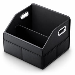 ULPOCMU front view of caddy showing neat storage and clean PU leather finish