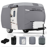 Umbrauto front view of top cover protecting trailer, shows overall fit and protection