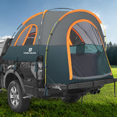 Umbrauto front view assembled in pickup bed showing quick setup benefit