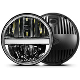 UNI-SHINE front view of the 7-inch headlight showing clean beam face and DOT lens benefit