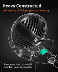 UNI-SHINE side profile highlighting die-cast heatsink for cooler operation