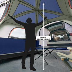 unp tent interior highlighting 78-inch center height for comfort