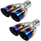 Upower front view of dual exhaust tips showing polished outlets and visual upgrade