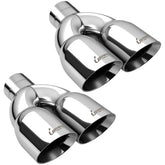 Upower front view polished dual tip showing sleek finish and upgraded look