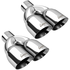 Upower front view polished dual tip showing sleek finish and upgraded look