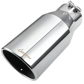 Upower front view polished exhaust tip showing mirror finish and clean styling benefit