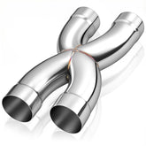 Upower X-pipe front view showing shape and inlet outlets for easy fitment