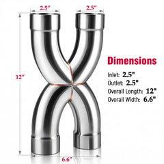 Upower X-pipe weld detail highlighting seam quality and durable build