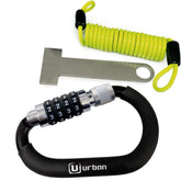 urban carabiner lock front view showing compact design and scratch protection