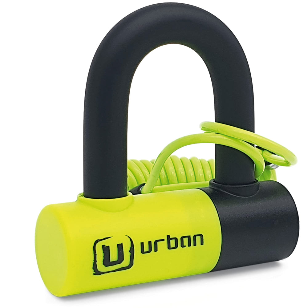 urban UR59 front view showing lock on brake disc for theft protection