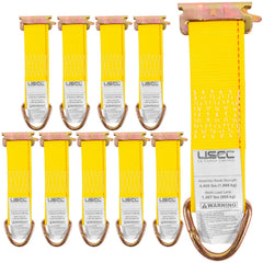 US Cargo Control front view of 10-pack E-Track tie-offs showing packaging and color