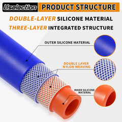 Uselection close-up of thick 0.160-inch hose wall highlighting durability