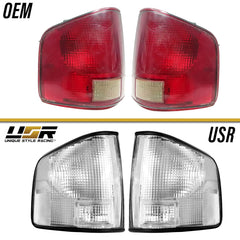USR tail light backside showing socket alignment and plug-and-play fitment