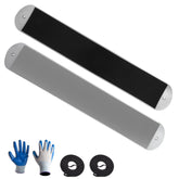 ustintec front packaging showing two sleds and accessories, protects floors