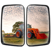 ustintec mirror front view showing curved wide-angle surface for improved visibility