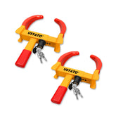 USYATO front view of both wheel locks showing durable construction and fit