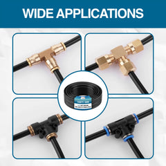 utah pneumatic close-up of tube wall texture benefit: visible UV-stabilized PA12 durability