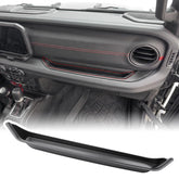 Utiiy front view showing tray mounted on passenger grab bar, improves storage access