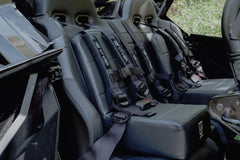 UTVMA rear detail showing back cushion seam and secure fit benefit