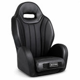 UTVMA front view of kid bucket seat showing compact support and durable build