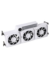 uueeGo front view of triple-fan assembly showing compact design and easy install benefit