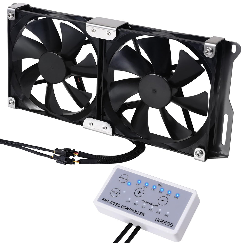 uueeGo front view of dual vent fans showing airflow and cooling benefit