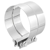 uxcell front view of clamp showing full band and bolt for secure joining