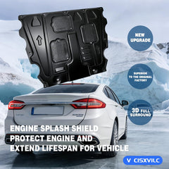 V CisxviLC installed under a Ford Fusion protecting engine components