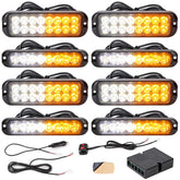 V-SEK front view of 8PCS strobe kit showing compact modules and control box for easy installation