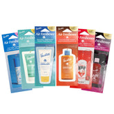 VACATION front packaging showing six air fresheners and benefits