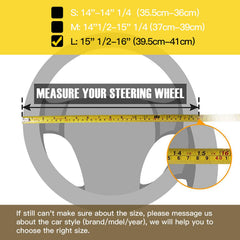 Valleycomfy installed on car steering wheel showing improved control and comfort