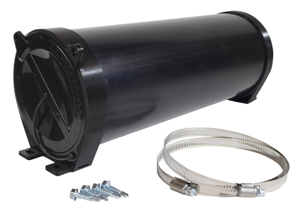 Valterra front view of carrier showing durable black PVC and secure cap benefit