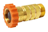 Valterra regulator front view showing durable lead-free brass and safe pressure control