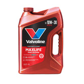 Valvoline front label showing high mileage benefits and clear branding