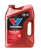 Valvoline MaxLife front label showing product name and size benefits
