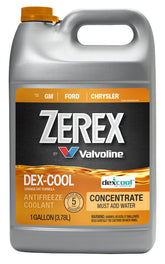 Valvoline Zerex front label showing product identity and benefits