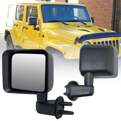 VANLOGY left driver mirror front view showing exact OEM fit and restored visibility