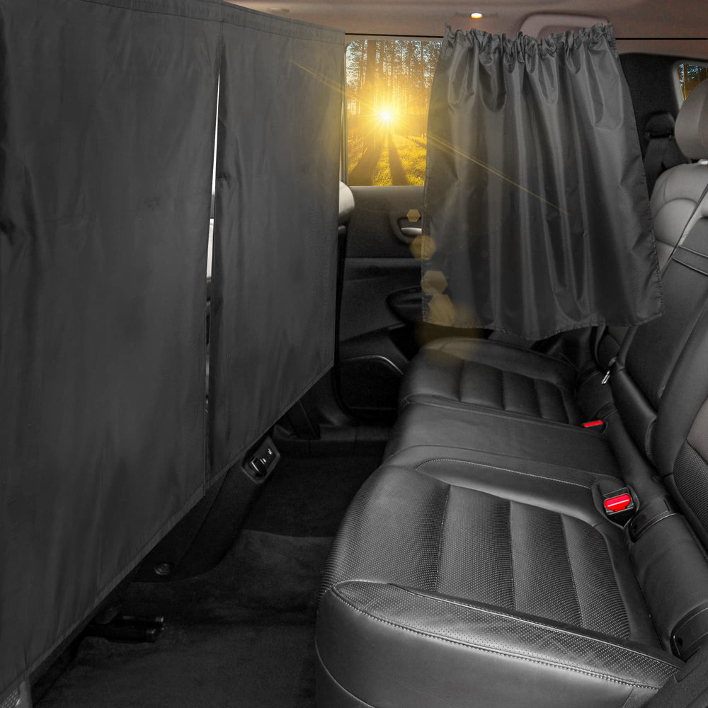 VANPET front packaging view showing all three curtains and quick install benefit