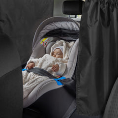 VANPET side window curtain in use blocking glare and improving comfort