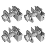 Vanshly front skid plate pack showing four nuts and bolts for reliable replacement